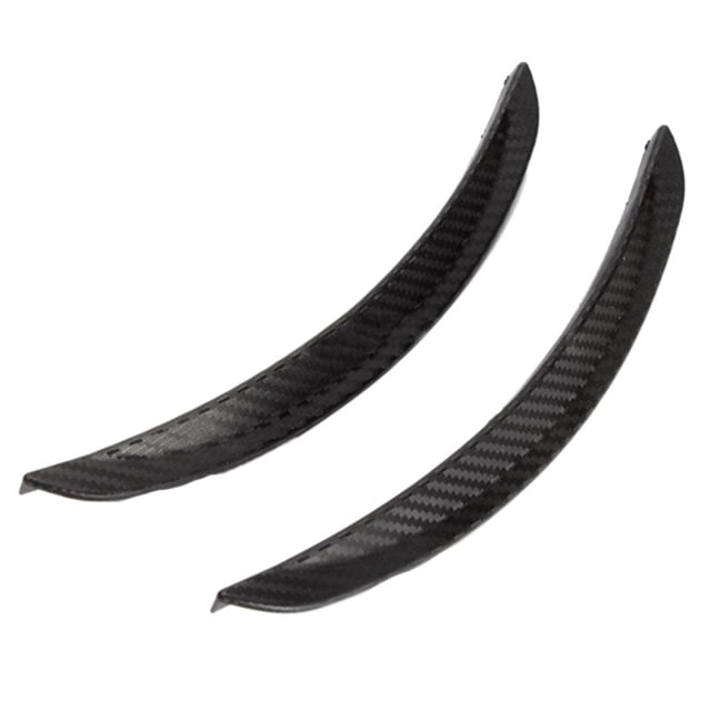 Riwesomey 2 uds guardabarros de fibra de carbono bengalas rueda labio protector cuerpo goma decoración DIY 25mm coche camión SUV Vehículos, repuestos y accesorios Mis