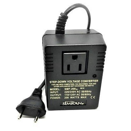 UPC 810128010016 product image for Simran SMF-200 Deluxe 200 Watts Step Down Voltage Converter for International Tr | upcitemdb.com