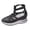 2Black, variant on Gladiator Sandals for Women Hollow out Summer Ankle Boots with Side Zipper Hidden Wedge Platform Sneakers Nonslip Tennis Shoes Black Size 8.5