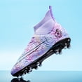 thumbnail image 3 of Zapatos De fútbol De tobillo alto para Hombre, zapatillas De deporte con tacos, Tenis De fútbol para adultos, FG/TF, césped al aire libre, 3 of 5