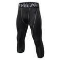 thumbnail image 1 of Men 3/4 Leggings Fitness Compression Sports Tights Base Layer Yoga Pants, 1 of 4