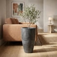 thumbnail image 4 of Ecobo 27.6-Inch Tall Eco-Friendly Round Pot Planter | Indoor/Outdoor Use, Durable, Versatile, and Lightweight | Contemporary All-Weather Design by Brazilian Artisans - Black, 4 of 8