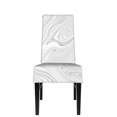 thumbnail image 2 of Dining Chair Back Cover, Water Washing, Disassembly Chair Sleeve Sliding Cover Protective Cover-White Marbling Pattern Chair Protectors Seat Covers, 2 of 8