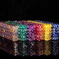 thumbnail image 3 of Dados de barra de dados de acrílico transparente de 14 mm, dados de ajedrez, dados de tamiz de cristal, 100 piezas, 3 of 5