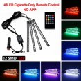 thumbnail image 3 of Kit de luces LED de neón para interiores de automóviles, luces de ambiente para pies, accesorios, luz de fondo, control remoto por aplicación, música, lámparas decorativas RGB automáticas, 3 of 5