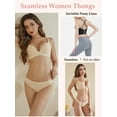 thumbnail image 3 of GaaiKei Seamless Women Thongs Invisibles Ladies Thong Soft and Comfortable No Show Panties Undies 6 Pack, Sizes 4-8, 3 of 6