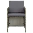 thumbnail image 2 of vidaXL Garden Chairs 2 pcs with Cushions Poly Rattan Grey, 2 of 5