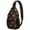 Black Halloween Pumpkins, variant on Sling Backpack,Black Halloween Pumpkins Sling Bag with Water Bottle Holder,Waterproof Sling Bag for Men/Women with Headphone Jack for Hiking,Travel