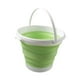 thumbnail image 5 of Cubo plegable, cesta para la colada, herramienta de limpieza, cesta portátil y práctica, cubo para fregar, cubo para lavar el coche, para acampar, limpiar la casa. Blanco Verde, 5 of 9