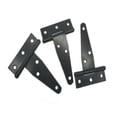 thumbnail image 1 of 3 uds, bisagras negras pesadas con correa en T, bisagras para puerta para vallas de madera o puertas de Metal, bisagras para puerta de granero de cobertizo de armario a prueba de herrumbre de hierro Ormromra YZY673-3, 1 of 2