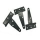 thumbnail image 1 of Bisagras negras con correa en T para vallas de madera o puertas de Metal, bisagras de puerta de Granero para cobertizo de gabinete a prueba de herrumbre, color negro, 3 uds., 1 of 5