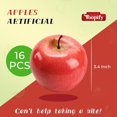 thumbnail image 2 of 16PCS Artificial Red Apples, Fake Fruit Lifelike Simulation Apples for Home Kitchen Table Basket Decoration, 2 of 3