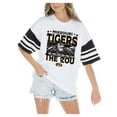 thumbnail image 3 of Women's Gameday Couture  White Missouri Tigers Crowd Pleaser Contrast Sporty Heritage Stripe Oversized T-Shirt, 3 of 4