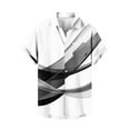 thumbnail image 2 of Mens Shirts Plus Size under $5 Short Sleeve Lapel Button-Up Solid Color T-Shirt Stylish Casual Tee Gray XXL, 2 of 4