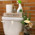 thumbnail image 3 of Farmhouse Wooden Toilet Paper Holder Tray with Mason Jar Soap Dispenser and Flower, Rustic Brown, 3 of 5