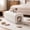 White, variant on 18.9" Modular Teddy Fleece Ottoman Stool 2 Pack Connectable Set, Pet Tunnel Footrest Bench for Cat Small Dog, Brown Combo