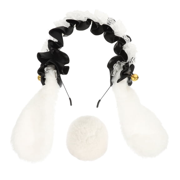 OULII 1 Set of Rabbit Costume Accessory White Plush for Celebrations