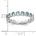 thumbnail image 6 of Aquamarine Sterling Silver Ring, 6 of 11