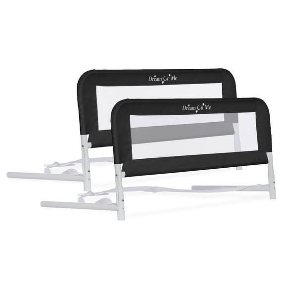 Dream On Me Mesh Security Bed Rails, Double Pack, Black & White