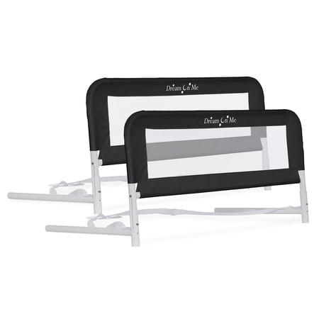 Dream On Me Mesh Security Bed Rails, Double Pack, Black
