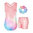 thumbnail image 3 of Gymnastics Leotards for Girls with Cross Back,Sparkly Dance Unitards with Shorts Biketards Outfit for 3-12 Years, 3 of 8