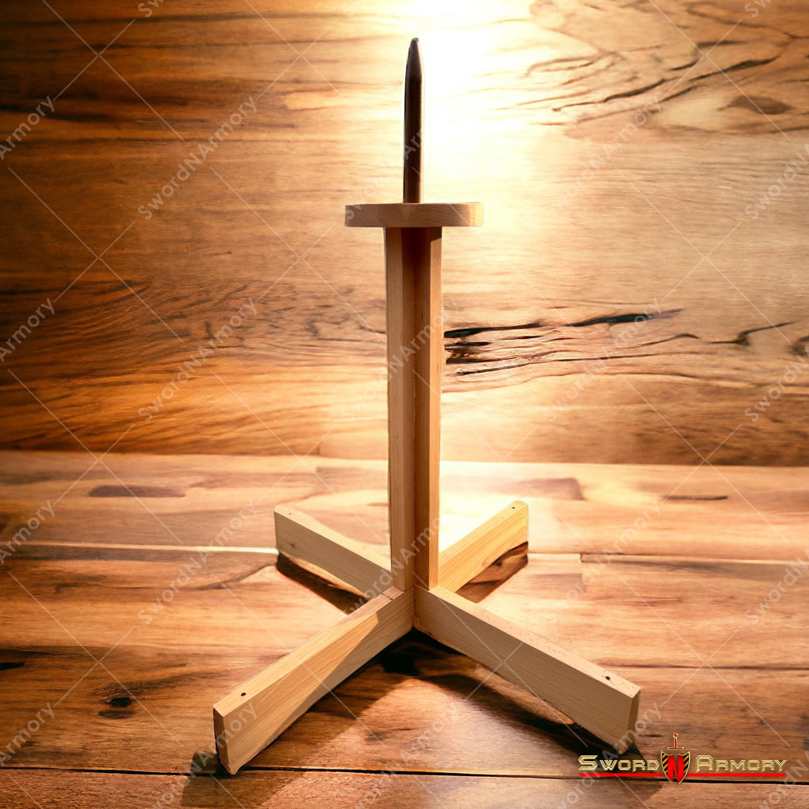 Tameshigiri Sword Test Cutting Stand Oak for Japanese Samurai Katana Wakizashi