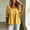 Yellow, variant on Morttic Women's Square Neck Faux Denim Mid Sleeve Blouse – Solid Color Casual Top with Lace Trim Front Summer Daily Outfit Navy Blue，S