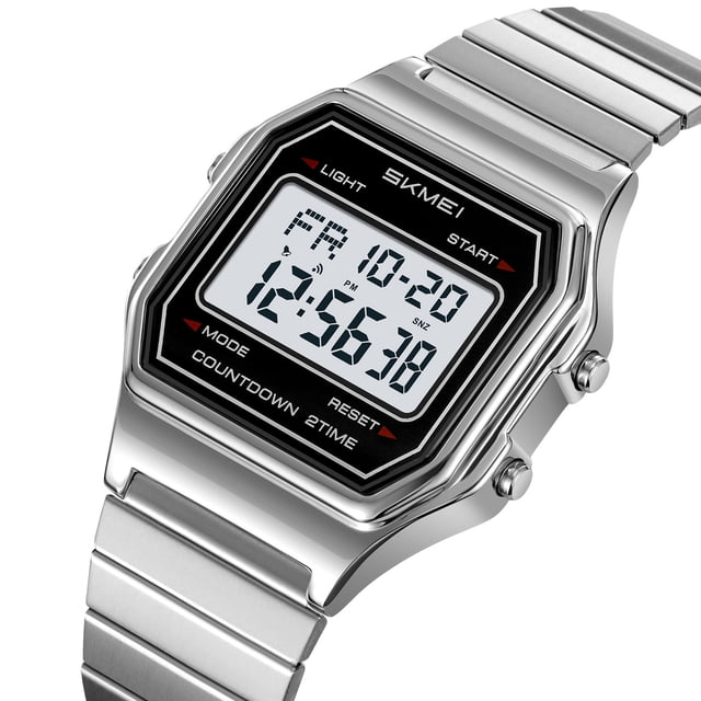 Men's Outdoor Sports Digital Watch Waterproof with Luminous Display for Hiking Running Swimming Rugged Design Multi-Function Timer