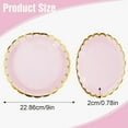 thumbnail image 2 of HYG 9 inch Scalloped Paper Food Plates Pink Decorative Plates Disposable Dessert Tray with Gold Foil Home Kitchen Dining Table Supplies for Birthday Wedding Christmas Party 20 Pcs, 2 of 7