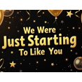 thumbnail image 4 of Black Background Banner with Golden Balloons Stars and Ribbons We Just Starting to Like You Party Decorations Backdrop for Celebrations Events Gatherings Parties, 4 of 4