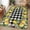 Yellow Black, variant on Small Door Mat Indoor Outdoor 15.7"x23.6", Farmhouse Red Plaid Absorbent Non Slip Entry Rug, Rustic Red White Checkered Low Profile Welcome Mat for Front/Side Door Apartment Entrance Bathroom