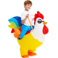 thumbnail image 2 of New Kids Child Inflatable Rooster Costume Shark Animal Mascot Anime Dress Suit Halloween Party Cosplay Costumes for Boys Girls heqiyong LED, 2 of 2