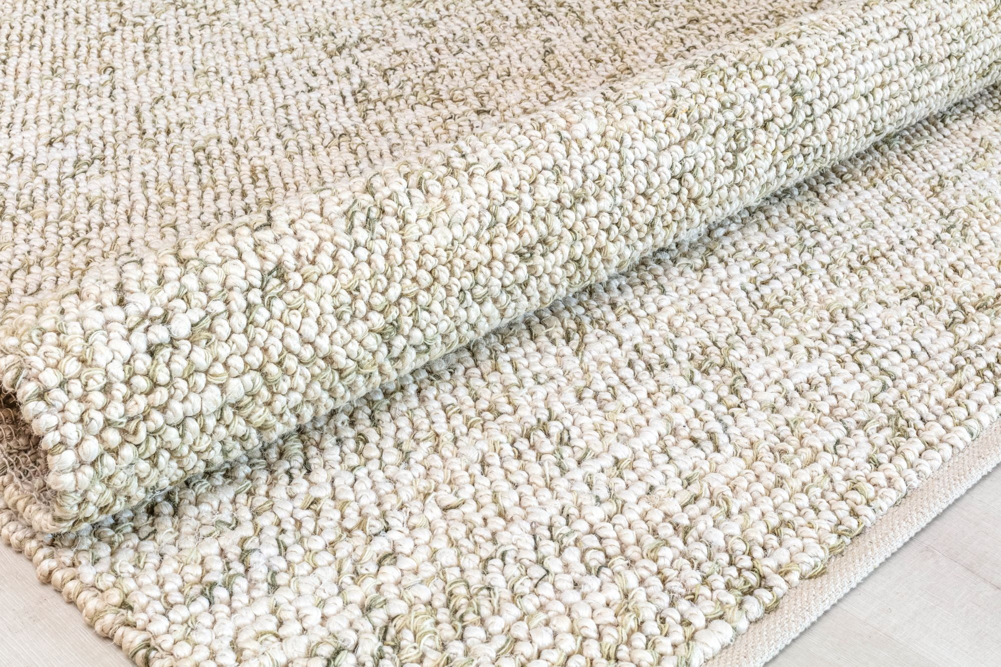 Rugs America Sage Confetti DR10D Solid Farmhouse White Area Rug, 5’0”x7’0”