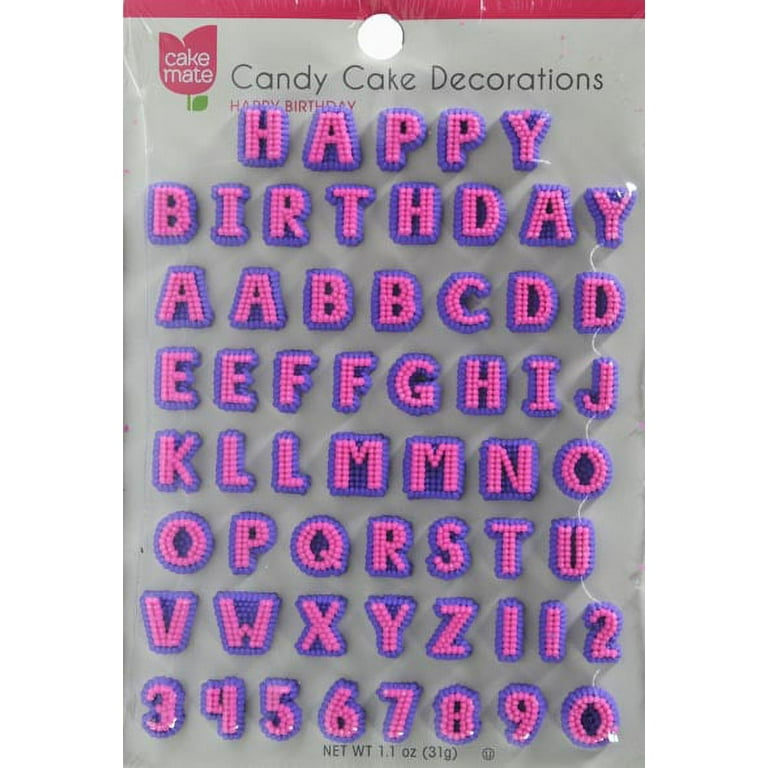 Cake Mate Candy Letter Cake Decorations, Alphabet, Assorted Colors, 1 Each,  By Signature