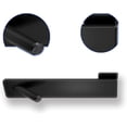 thumbnail image 4 of Paquete de 2 ganchos para puerta de ducha, color negro, para puerta de vidrio de 7 "de largo, ganchos para puerta de baño de vidrio sin marco, ganchos para toallas de acero inoxidable JM, 4 of 5