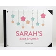 thumbnail image 2 of Darling Souvenir White Hanging Stars Personalized Baby ShowerGuestBookHardboundGuestSign-InBookGuestRegistryGuestbook-9 x 12 Inches, 2 of 4