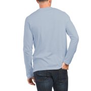 Nautica Mens Long Sleeve Tee Soft Cotton Jersey Color Block Logo Tee T-Shirt-Blue / L