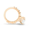 thumbnail image 4 of ESTE ORIGIN 2.00Ct Pear Cut Lab-Grown Diamond Solitaire Engagement Ring with Marquise & Round Accent Band in 10K Rose Gold for Women US 5, 4 of 8