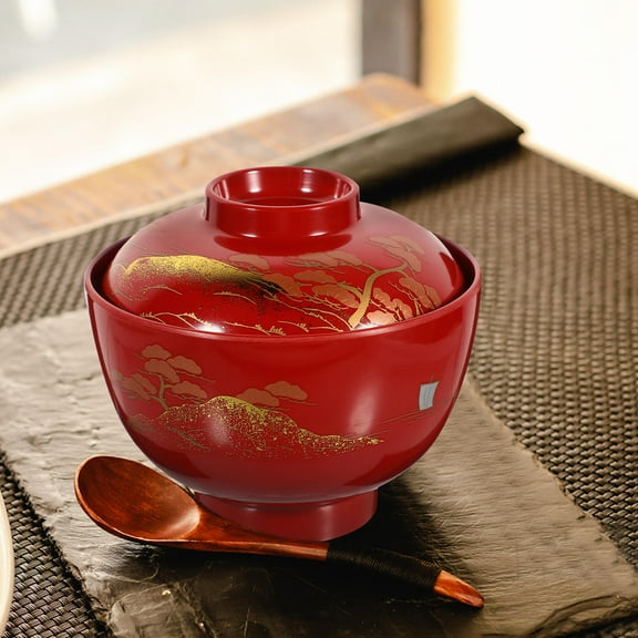 LOLIPPYY Brown Soup Bowl with Lid for Serving Stew, Chili, and More in Restaurants and Hotels