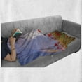 thumbnail image 6 of Poppy Flower Soft Flannel Fleece Throw Blanket, Meadow with Poppies and Rainbow Reflection in Air Sky Happiness Concept, Cozy Plush for Indoor and Outdoor Use, 50" x 60", Red Green Blue, by Ambesonne, 6 of 6