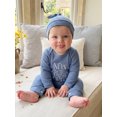thumbnail image 3 of Cjfdfy Newborn Baby Boy Girl Fall Outfits New To The Cousin Crew Waffled Ribbed Long Sleeve Bodysuit And Hat 2Pcs Infant Cute Coming Home Fall Winter Outfit 0-9M, 3 of 9