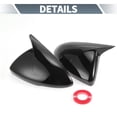 thumbnail image 3 of Unique Bargains Car Rear View Driver Passenger Side Mirror Cover Cap Overlay for Chevrolet Cruze 17-19 Pair Gloss Black, 3 of 6