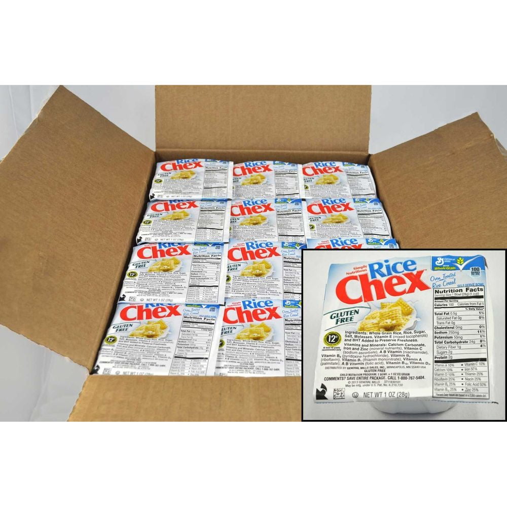 Rice Chex Single Serve Cereal Bowl Pak, 1 Ounce -- 96 per Case.