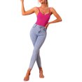thumbnail image 2 of INSPIRE CHIC Women's Ribbed Sleeveless Sweetheart Neck Y2K Tank Top Bodysuits Hot Pink L, 2 of 5