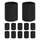 thumbnail image 1 of Uxcell 12PCS Bandas de sudor deportivas, muñequeras de algodón absorbentes para entrenamiento/baloncesto/correr [Negro, 10cm de ancho], 1 of 7