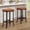 Brown, variant on 24.6 Inch Bar Stools, Set of 4 Bar Chairs, Premium Faux Leather Barstools with Irregular Legs, Compact Counter Stools for Small Spaces, for Kitchen, Dining Room, Cafe, Easy Assembly, Black