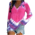 thumbnail image 2 of Pntutb Clearance Womens V-Neck Casual Christmas Print Raglan Long Sleeve T-Shirt Tops, 2 of 6