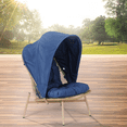 thumbnail image 3 of Magshion Rattan Chair with Collapsible Waterproof Canopy, Basket Lounge Egg Chairs with Cushion, Strong Heavy-Duty Steel Frame, for Indoor Outdoor Patio Backyard, Blue, 3 of 10