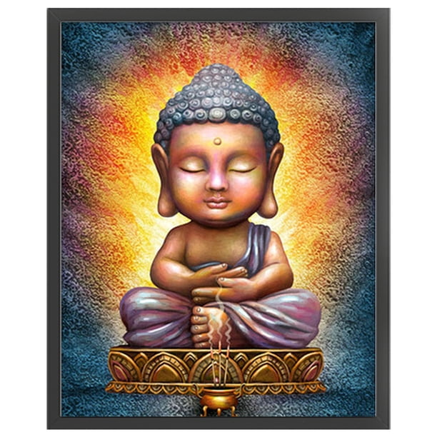 Cuadros Decorativos Estatua de Buda punto de cruz completo hilo de algodón de 11 quilates Kits de bordado con cuentas DIY Tmvgtek embutido en tela
