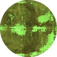 thumbnail image 1 of Ahgly Company Indoor Round Abstract Green Modern Area Rugs, 6' Round, 1 of 4